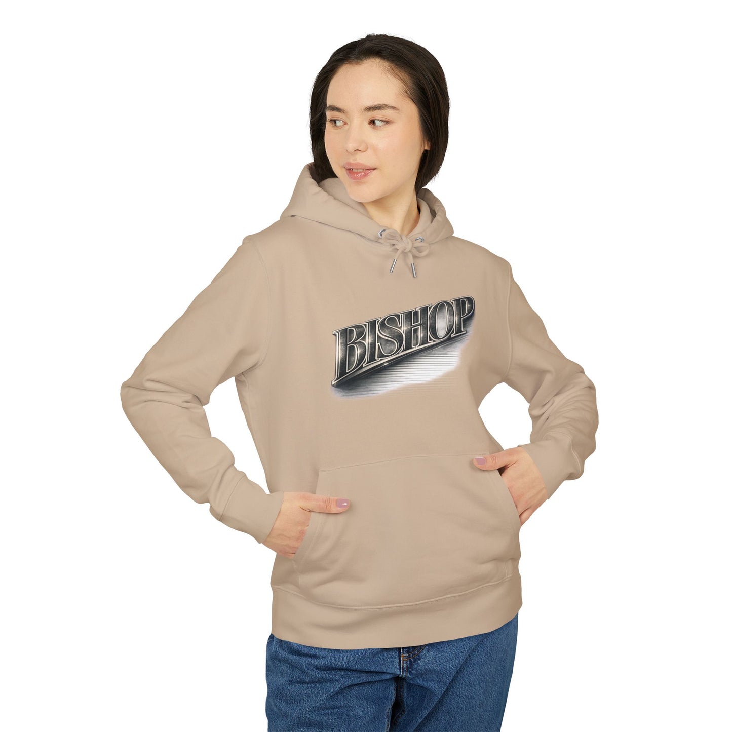 Bishop Chrome Logo Hoodie — Vintage Metallic Script Streetwear
