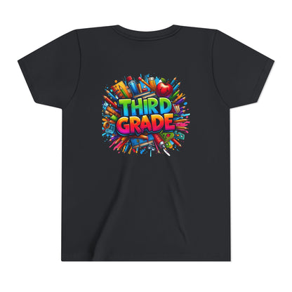 Third Grade Kids' T-Shirt – Colorful School Supplies Back-to-School Tee
