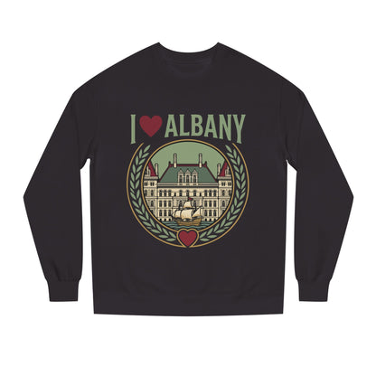 Albany Heart Crewneck Sweatshirt — I  Albany City Landmark Design