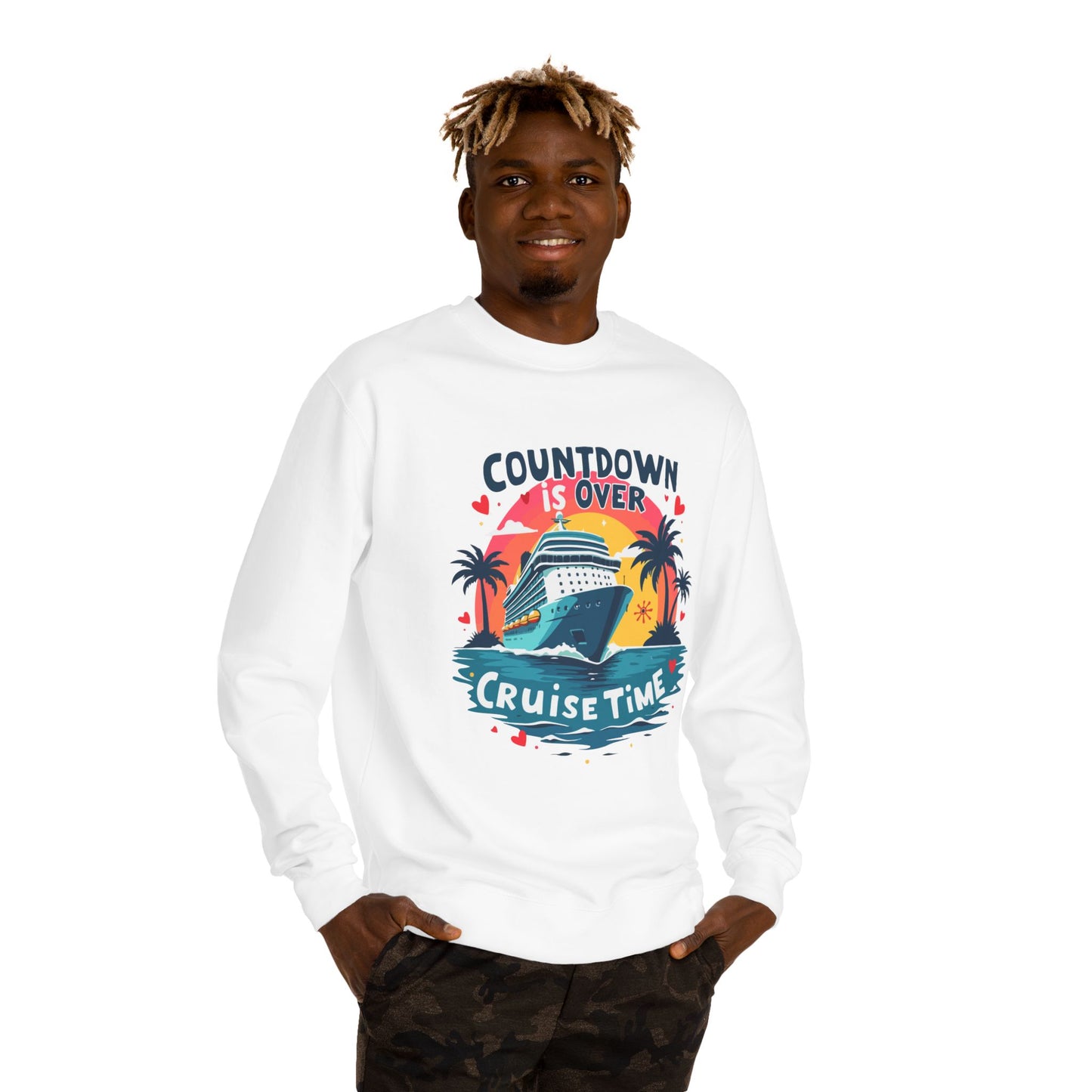Cruise Time Sweatshirt - "Countdown Is Over" Tropical Cruise Crewneck