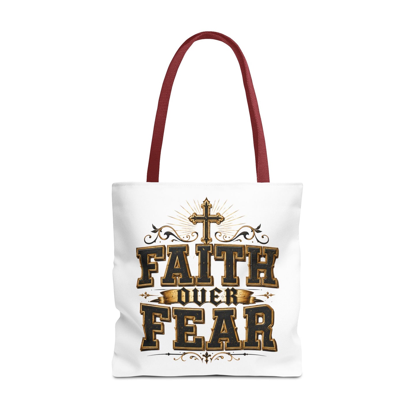 Faith Over Fear Tote Bag — Inspirational Christian Canvas Tote