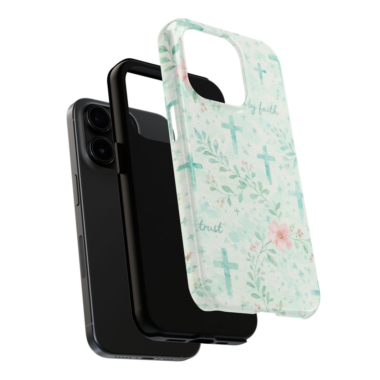 Walk By Faith Phone Case | Christian floral iPhone Case