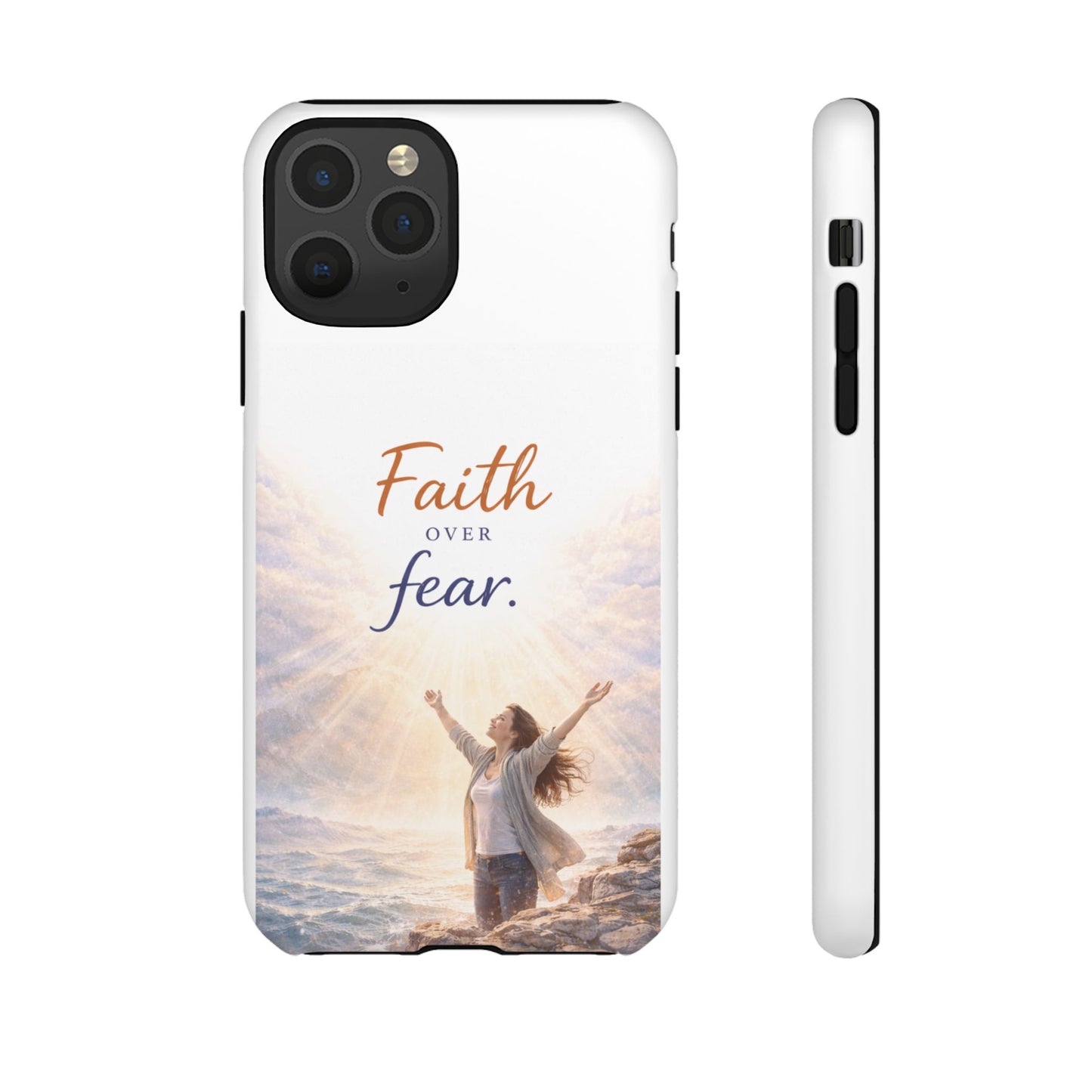 Faith Over Fear Phone Case — Inspirational Christian iPhone Cover