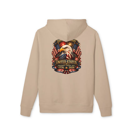 Patriotic Eagle Hoodie — United States 1776–2026 Flag Design
