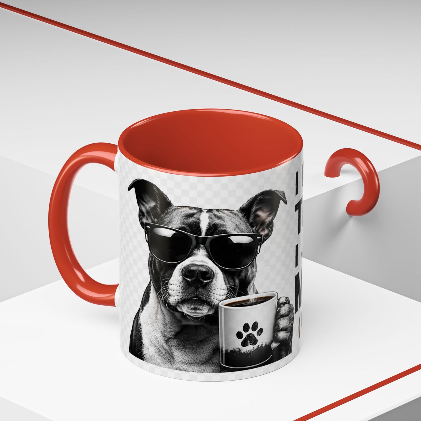 Dog Lover Coffee Mug — "I Don't Need Therapy I Just Need My Dog (And Coffee)" Accent Mug