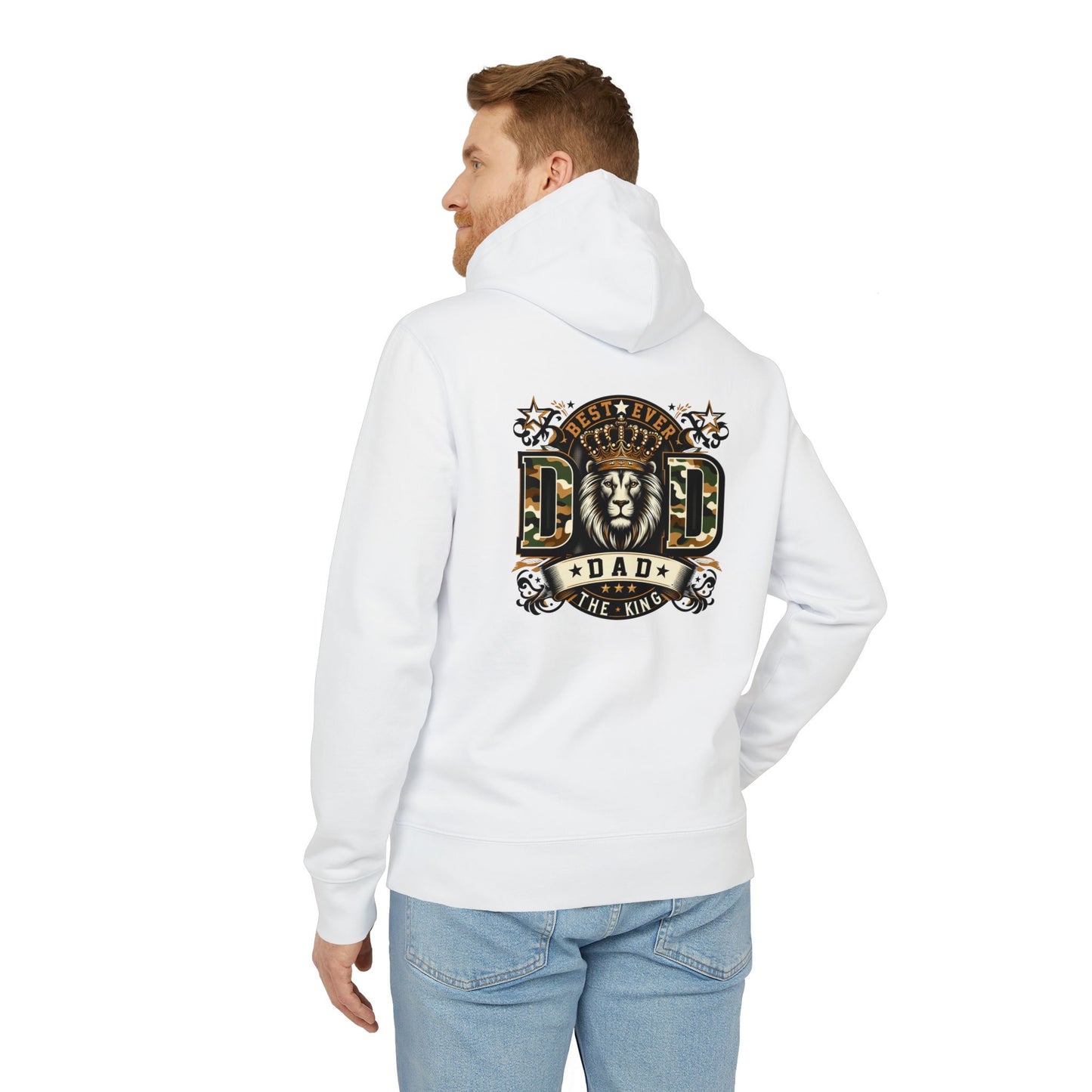 Dad The King Lion Hoodie — Father's Day Vintage Crest Sweatshirt