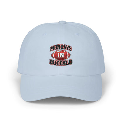 Dad Cap — "Mondays in Buffalo" Vintage Football Logo Hat