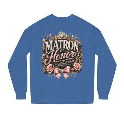 Matron of Honor Sweatshirt — Elegant Bridal Party Crewneck
