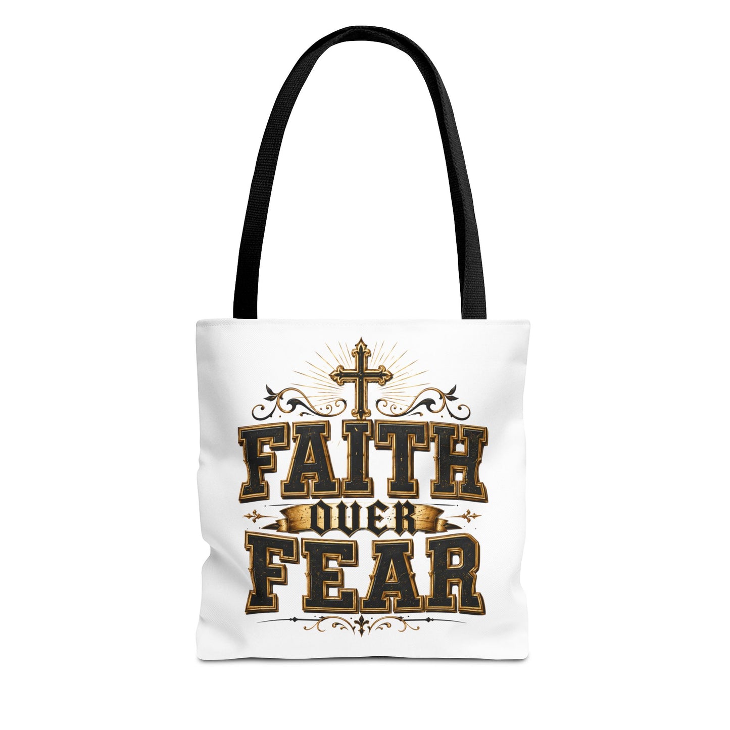 Faith Over Fear Tote Bag — Inspirational Christian Canvas Tote