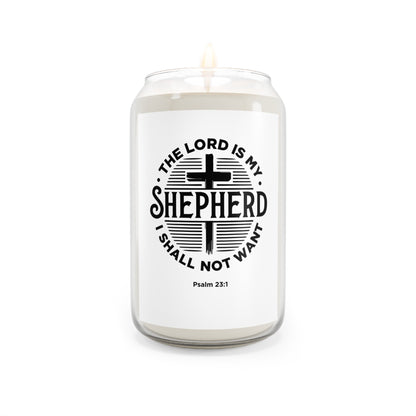 The Lord Is My Shepherd Scented Soy Candle — 13.75oz Inspirational Christian Candle (Psalm 23:1)