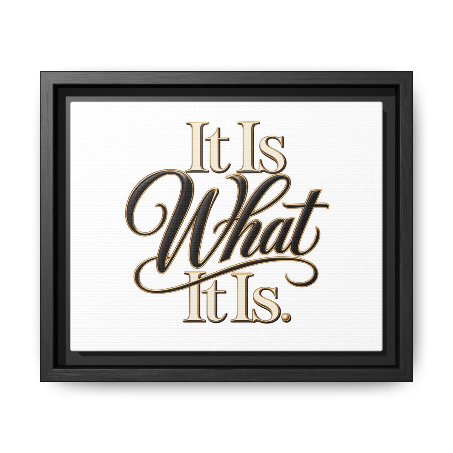 It Is What It Is Framed Canvas Wall Art