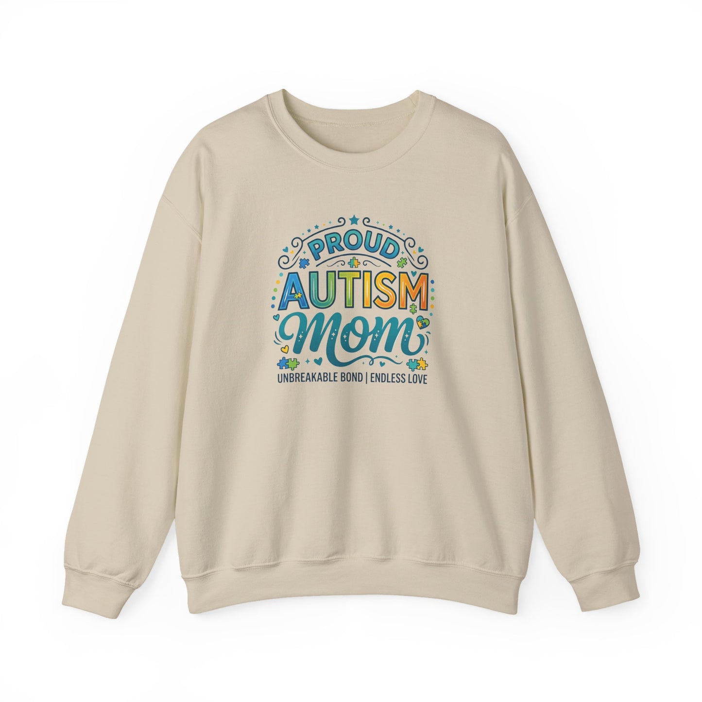 Proud Autism Mom Crewneck Sweatshirt