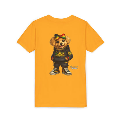 Youth Tee — Rasta Teddy "Black Excellence" Graphic Shirt
