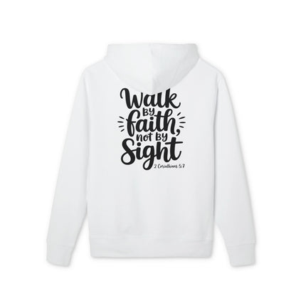 Walk By Faith Hoodie — "Walk by Faith Not by Sight" Christian Pullover (1 Corinthians 5:7)