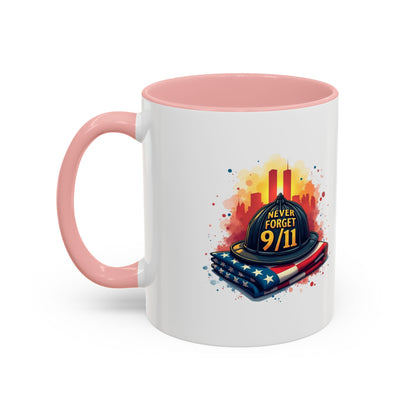Never Forget 9/11 Memorial Accent Coffee Mug
