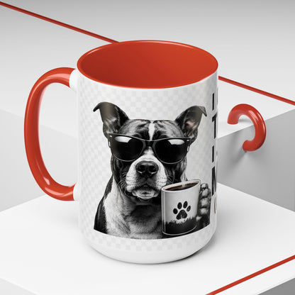 Dog Lover Coffee Mug — "I Don't Need Therapy I Just Need My Dog (And Coffee)" Accent Mug