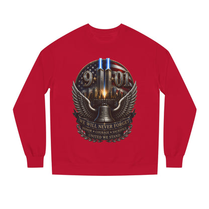9/11 Memorial Sweatshirt — We Will Never Forget Tribute Crewneck