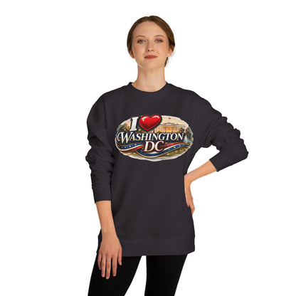 Washington DC "I  Washington DC" Sweatshirt - Tourist Souvenir Crewneck
