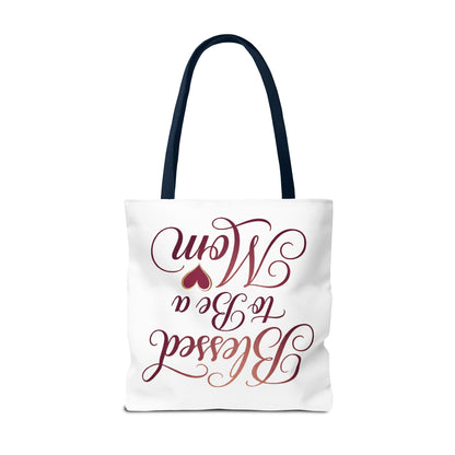 Blessed to Be a Mom Tote Bag – Mother's Day Floral Script Gift