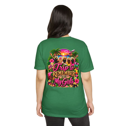 T-Shirt — 'A Trip to Remember With My Girls' Tropical Bachelorette/Besties Tee