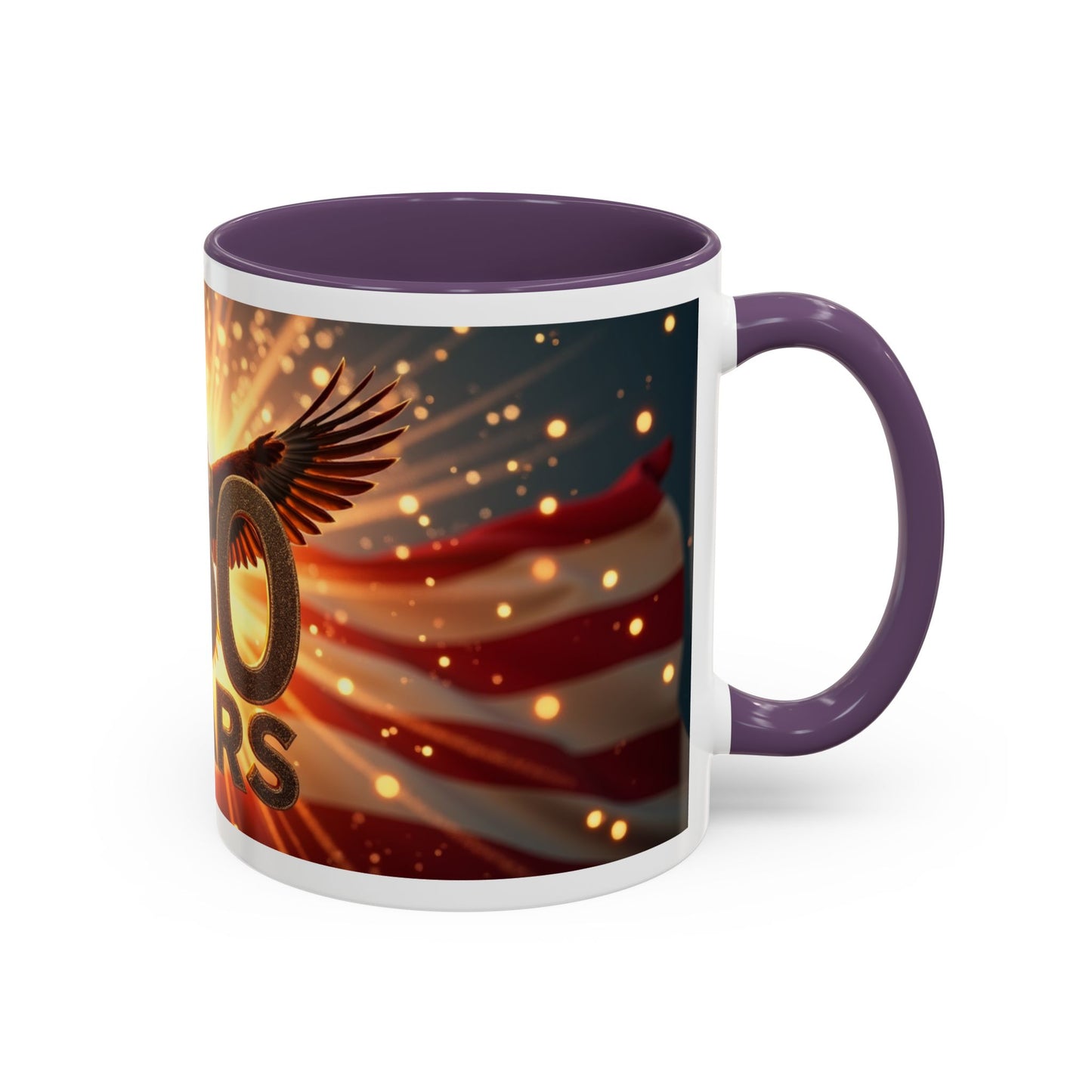 250 Years Commemorative Coffee Mug — Patriotic Eagle & American Flag Accent (11/15oz)