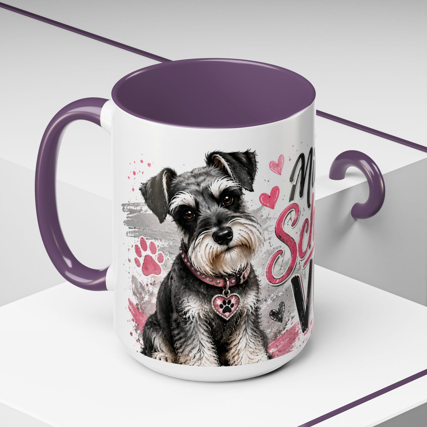 Miniature Schnauzer Vibes Accent Coffee Mug – 11/15oz