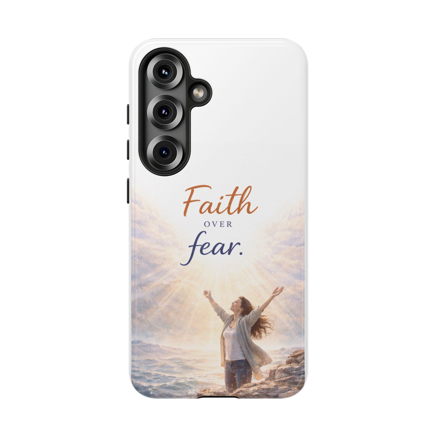 Faith Over Fear Phone Case — Inspirational Christian iPhone Cover