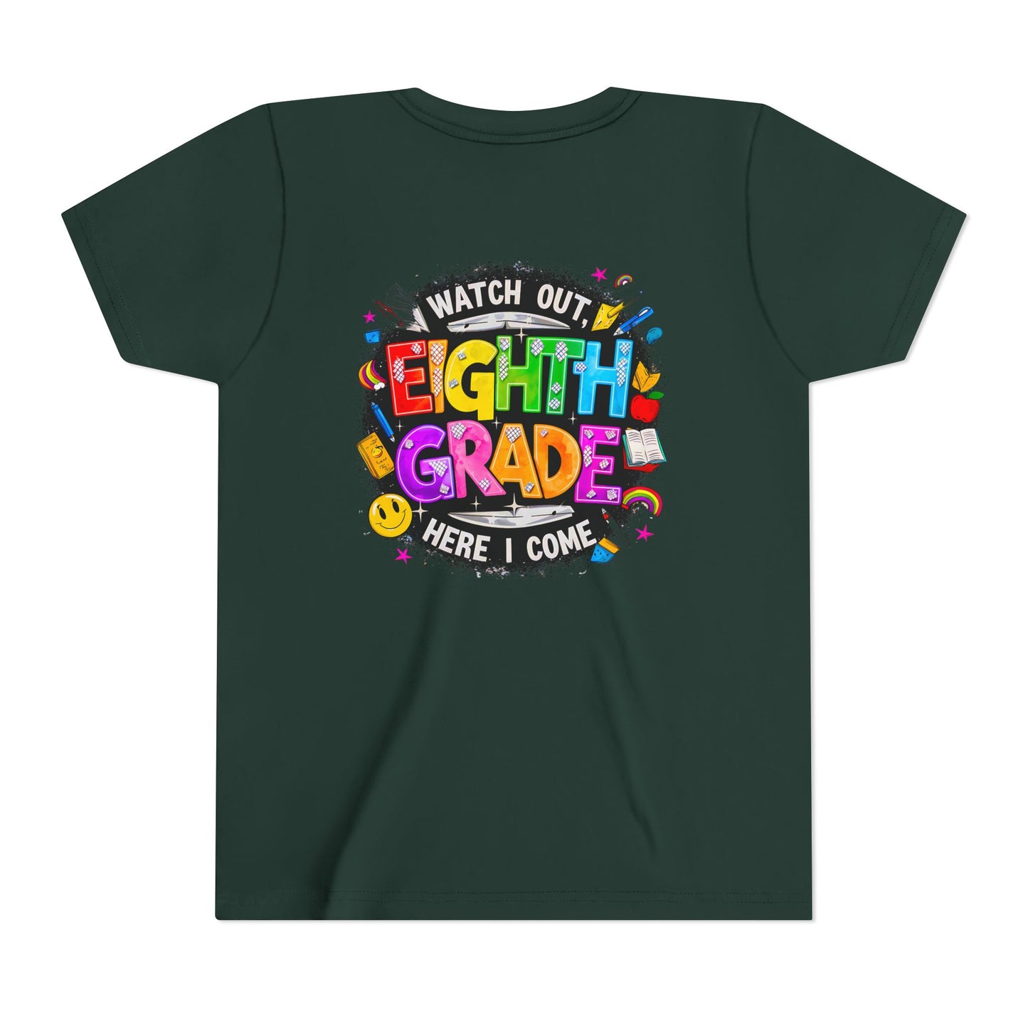 Eighth Grade Kids T‑Shirt — "Watch Out, Eighth Grade Here I Come" Back-to-School Tee