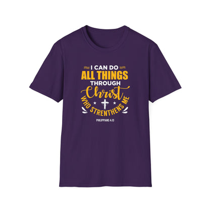 I Can Do All Things Through Christ Who Strengthens Me- Philippians 4:13  T-Shirt
