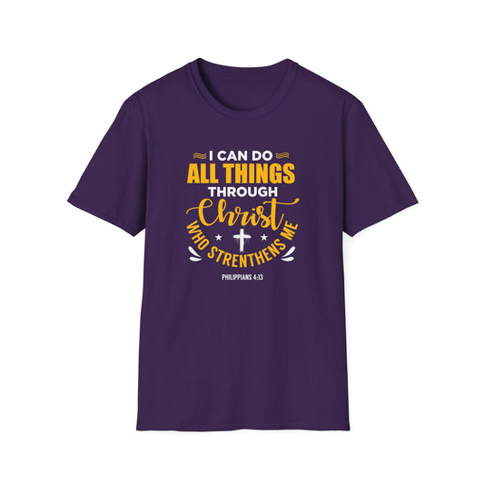 I Can Do All Things Through Christ Who Strengthens Me- Philippians 4:13  T-Shirt