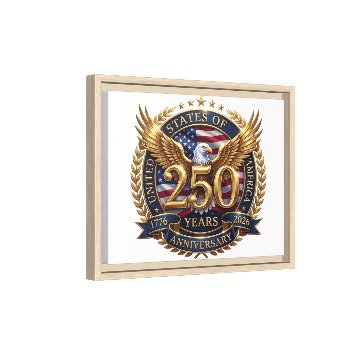 250th United States Anniversary Framed Canvas Print