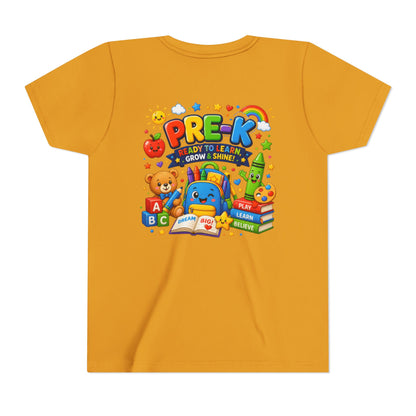 Pre-K Ready To Learn Kids T-Shirt — Colorful Preschool Back-to-School Tee