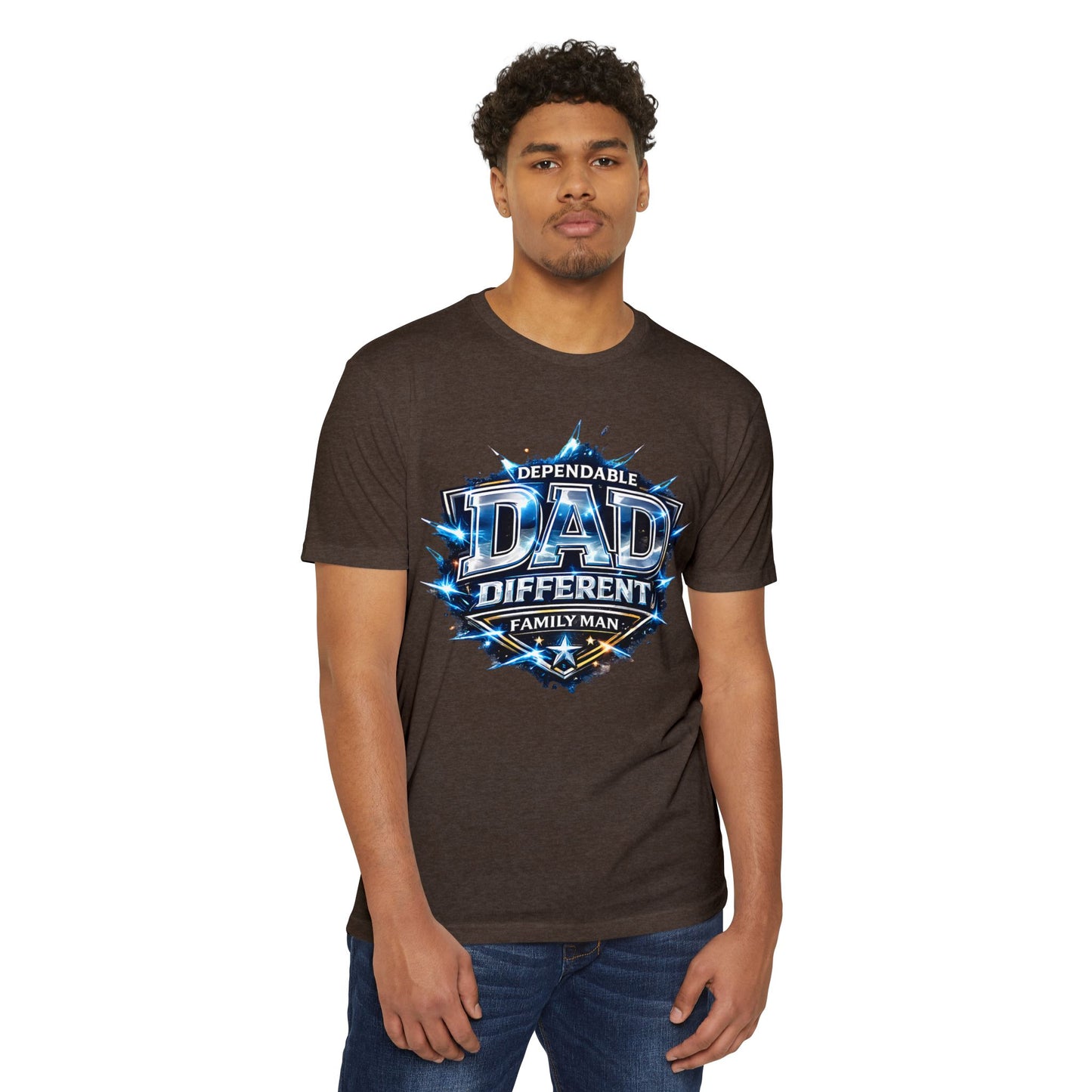 Dependable Dad Graphic T-Shirt — "Dependable Dad Different Family Man"