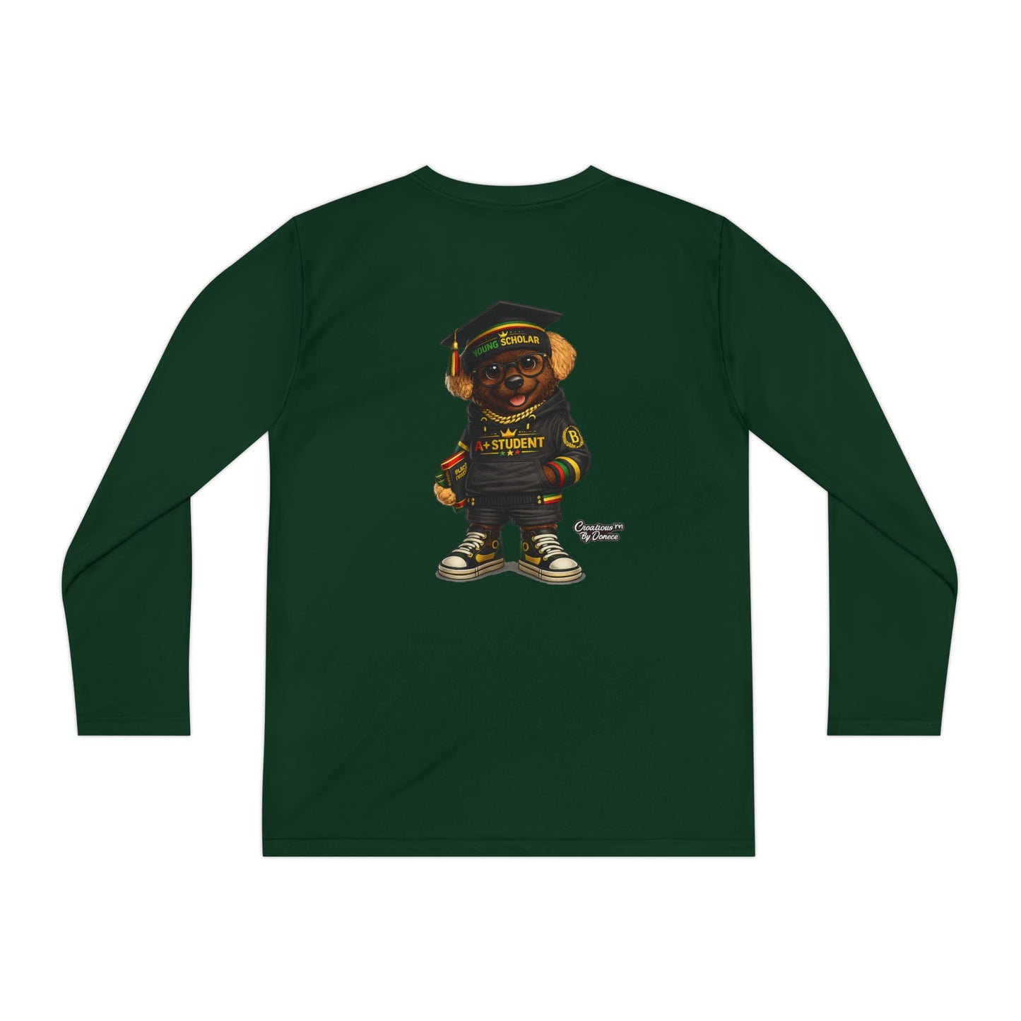 Youth Long Sleeve Tee — Graduation Bear Design
