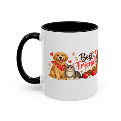 Dog Lover Accent Coffee Mug — “Love is a Four-Legged Word” Ceramic Gift