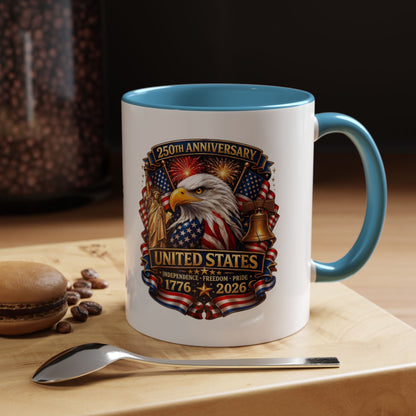 250th Anniversary United States Eagle Coffee Mug – Patriotic 1776–2026 Accent Mug