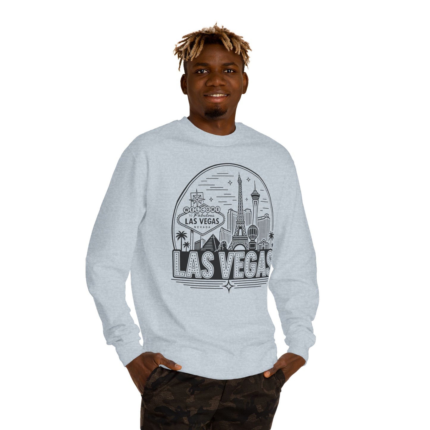 Las Vegas Skyline Sweatshirt — Vintage Casino Travel Crewneck