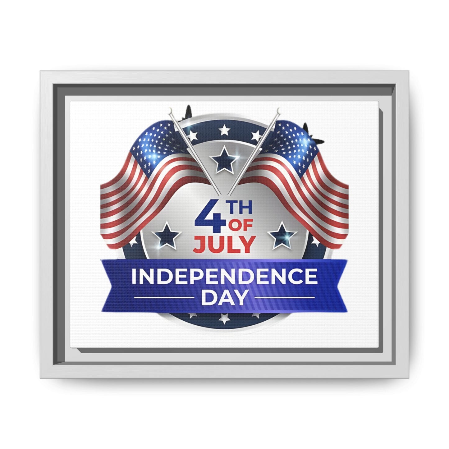 4th of July Independence Day Framed Matte Canvas