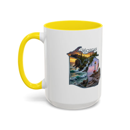 Michigan Lighthouse Coffee Mug — Scenic Great Lakes Accent Mug (11/15oz)