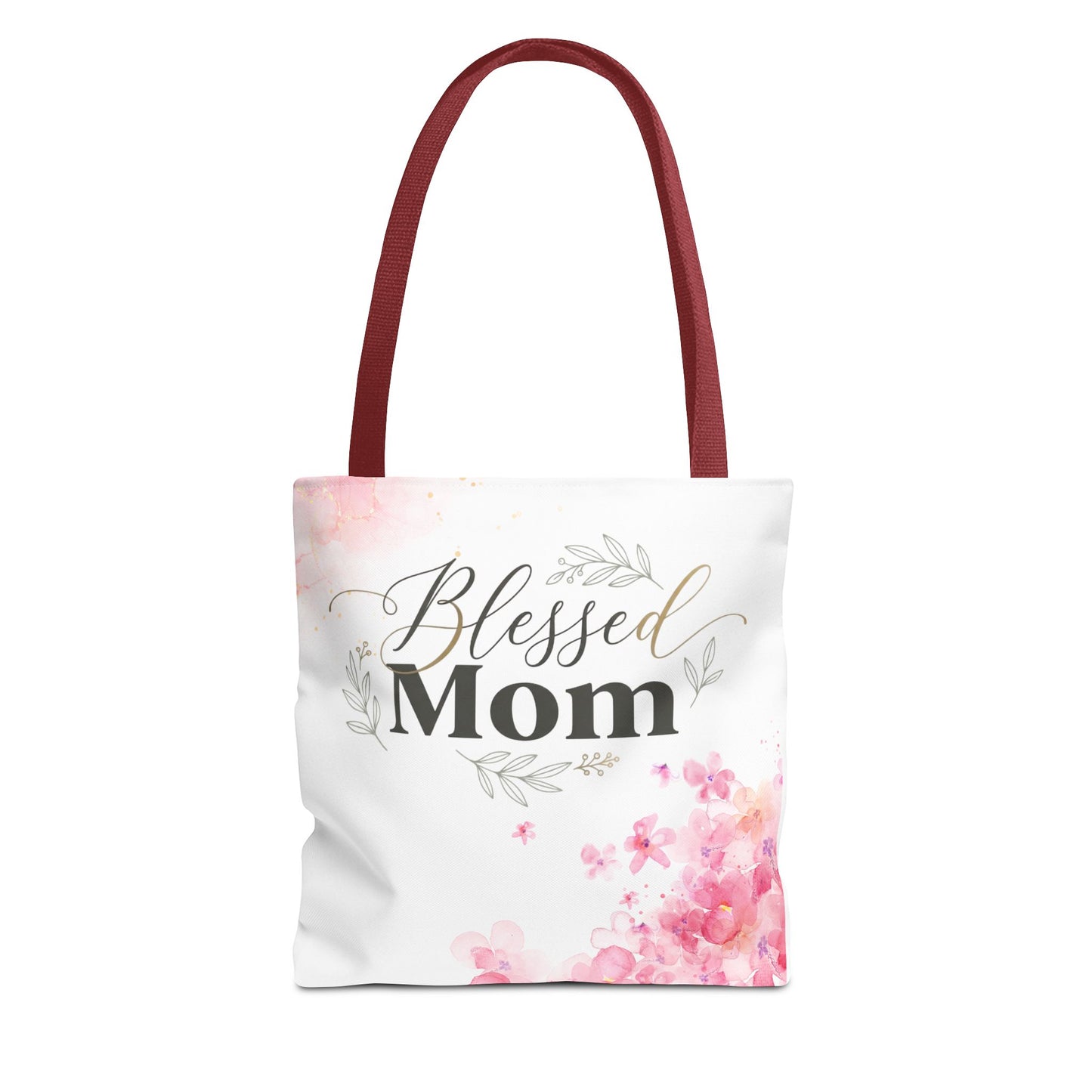 Blessed Mom Floral Tote Bag