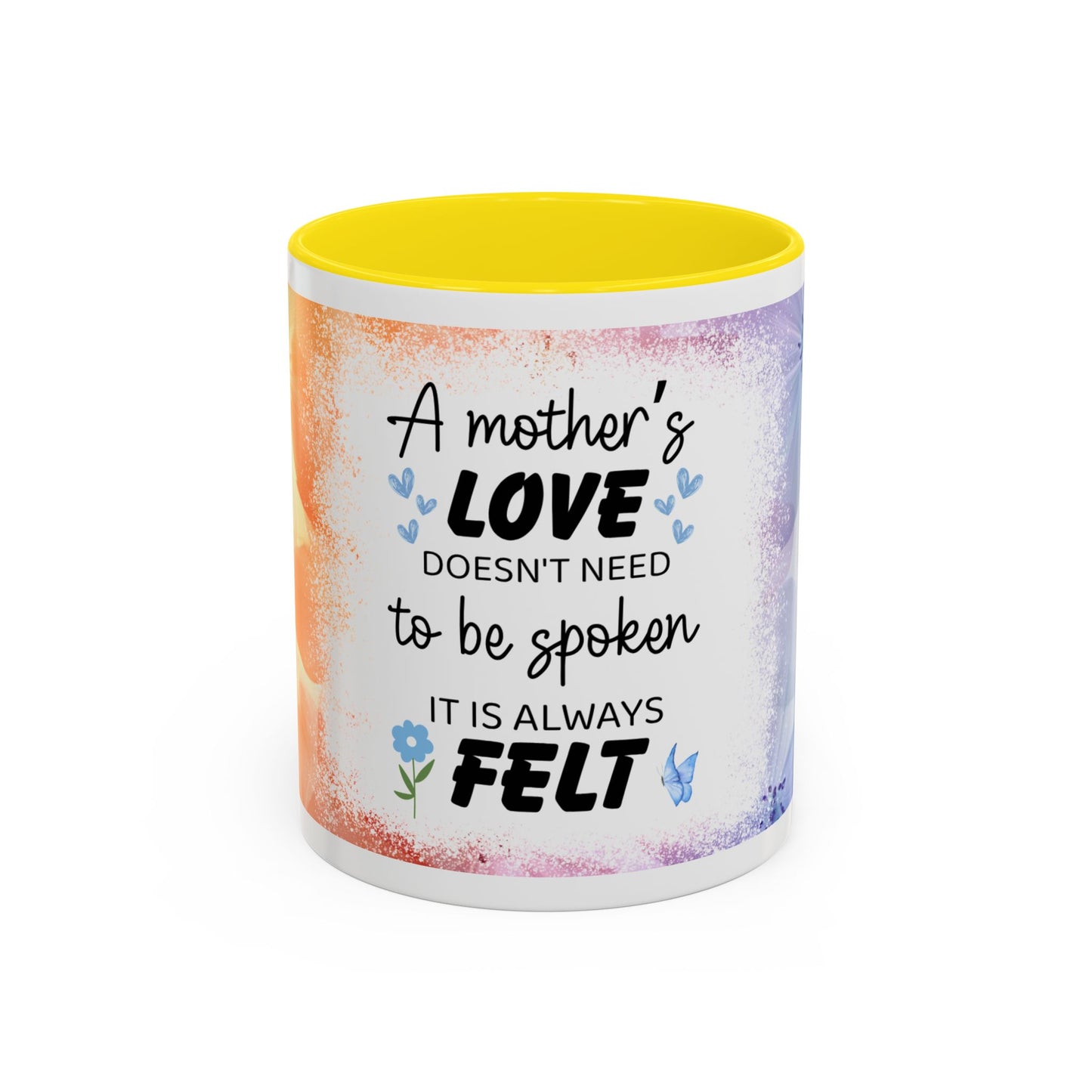 Mother’s Love Accent Coffee Mug – Floral Inspirational Gift (11/15 oz)