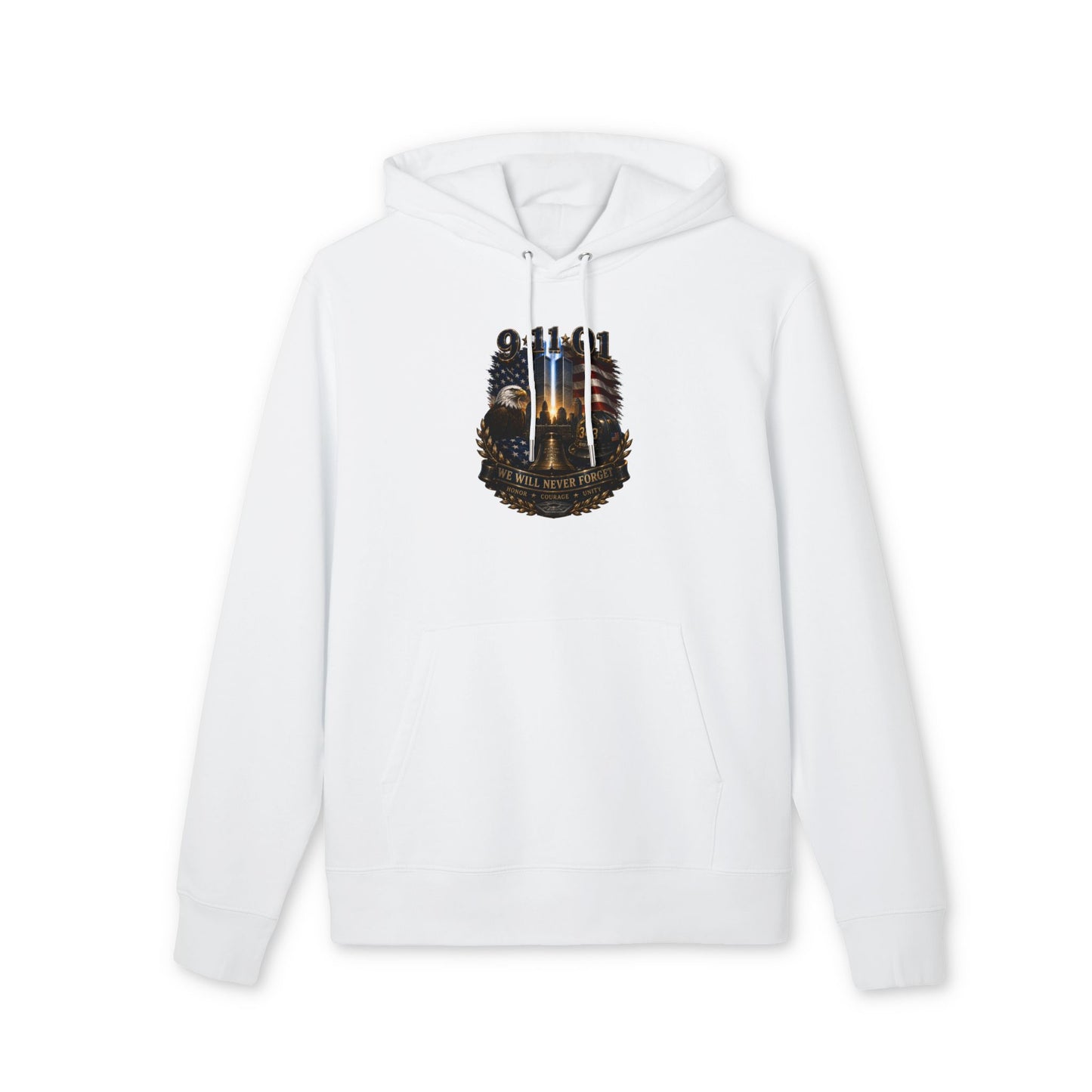 9/11 Memorial Hoodie — We Will Never Forget Tribute Pullover