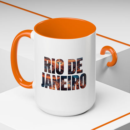 Rio de Janeiro Accent Coffee Mug — Scenic Typography Coffee Mug (11/15oz)