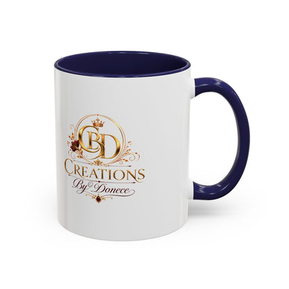 Accent Coffee Mug — Creations By Donece Logo Ceramic Mug (11/15 oz)