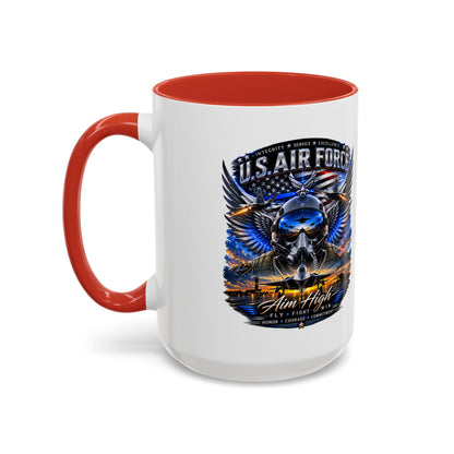 U.S. Air Force Eagle Coffee Mug — "Aim High" Accent 11/15oz
