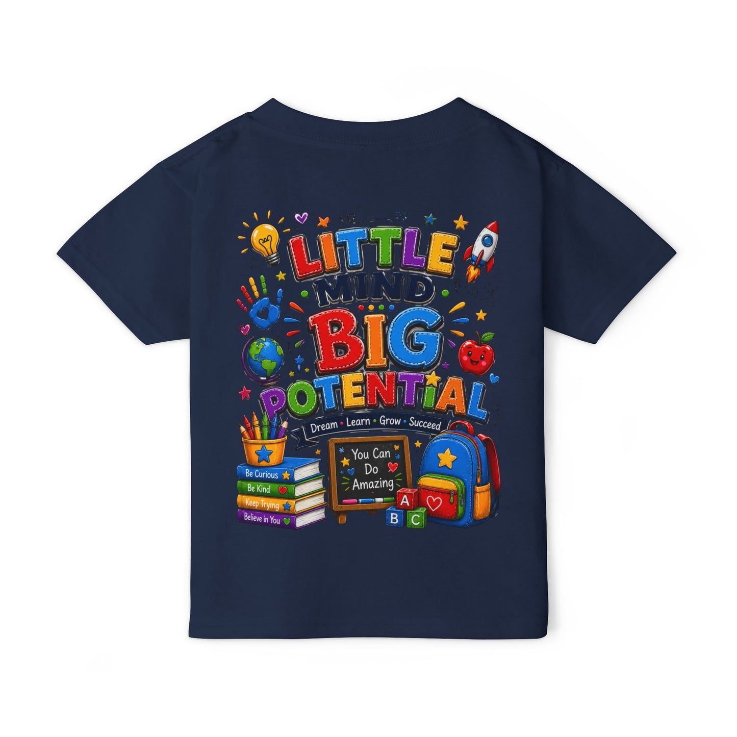 Toddler T‑Shirt — "Little Mind Big Potential" Back‑to‑School Graphic Tee