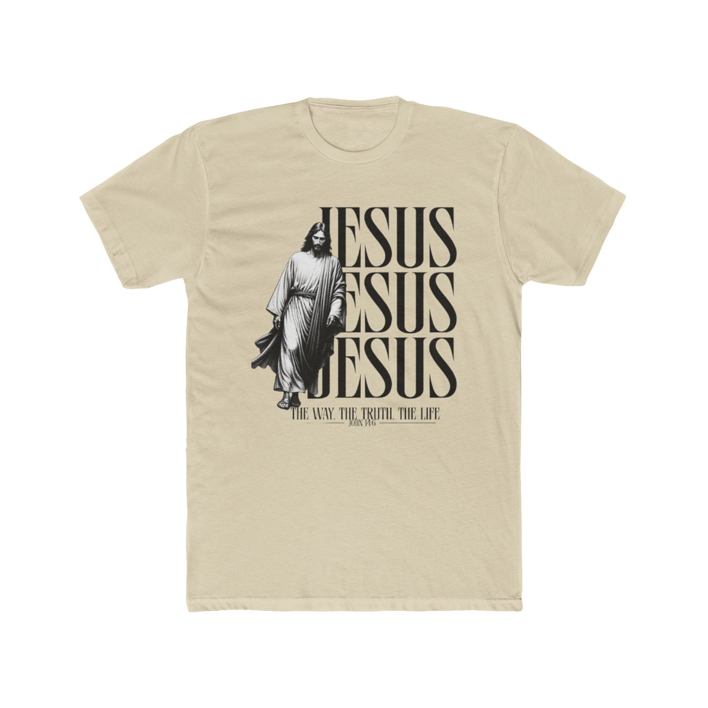 Jesus Repeat Graphic T-Shirt — "Jesus, Jesus, Jesus" Faith Tee