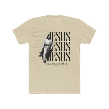 Jesus Repeat Graphic T-Shirt — "Jesus, Jesus, Jesus" Faith Tee