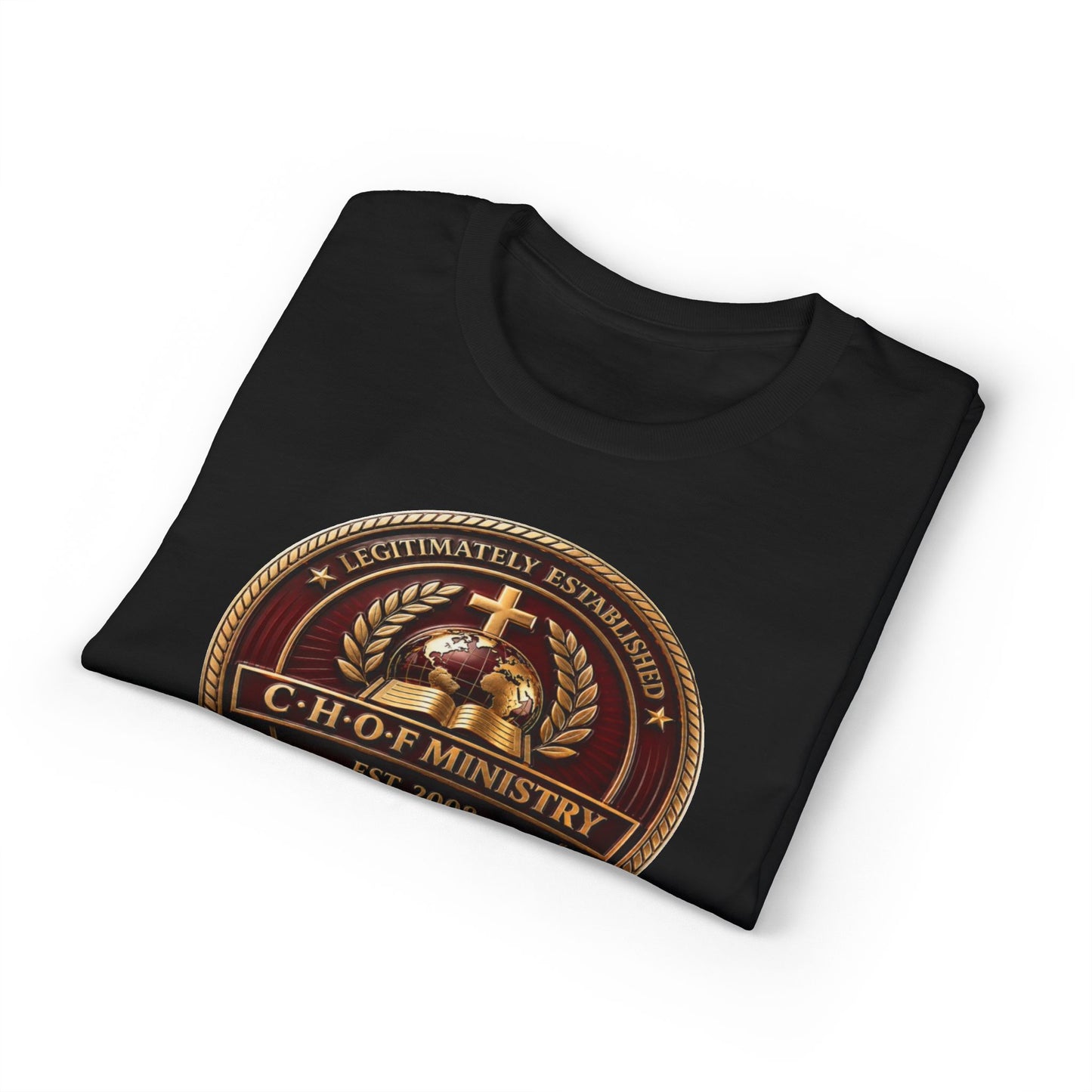 CHOF Ministry Logo T-Shirt — Established 2008 Christian Faith Tee