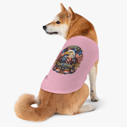 Patriotic Eagle Pet Tank Top – America 250 Years 1776-2026 Dog Shirt